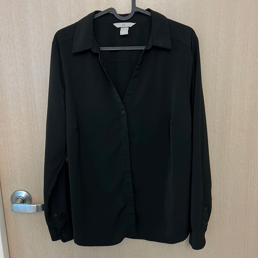 H&M Buttondown Black / Regular / US L